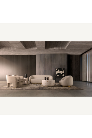   White Terrazzo Cylindrical Side Table | Oroa.com