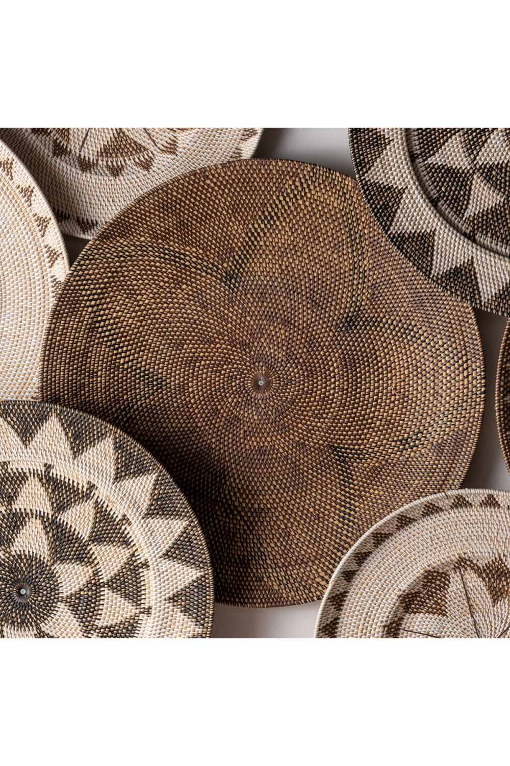 Brown Rattan Round Wall Decor | Vical Home Zirba | Oroatrade.com