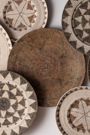 Brown Rattan Round Wall Decor | Vical Home Zirba | Oroa.com
