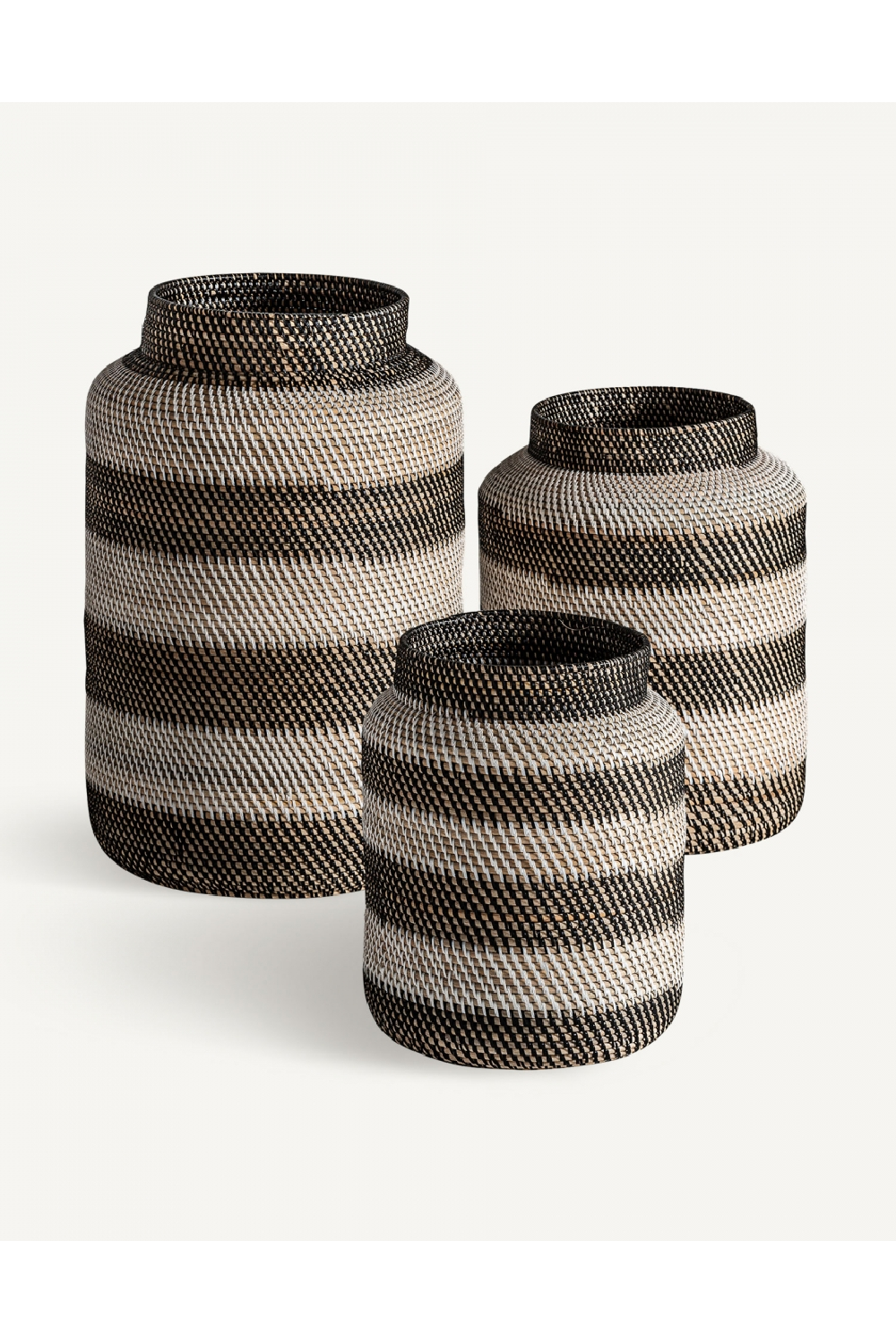 Striped Rattan Vase Set (3) | Vical Home Zirba | Oroa.com