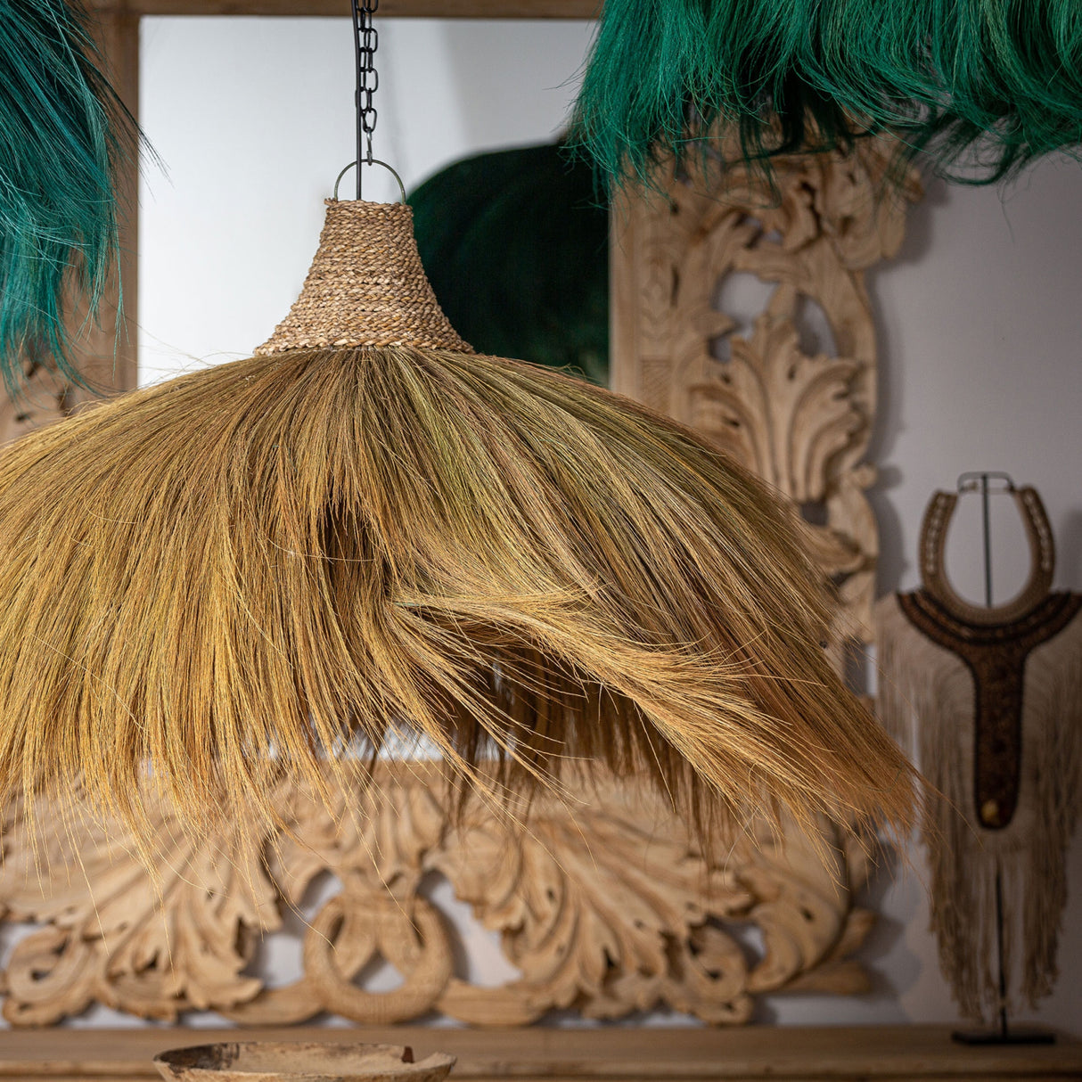   Brown Fiber Pendant Lamp | Oroa.com
