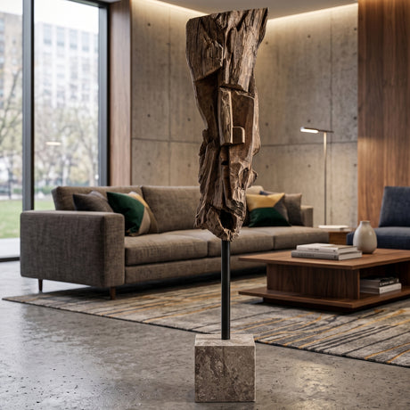   Organic-Shaped Tropical Wood Sculpture | Oroa.com