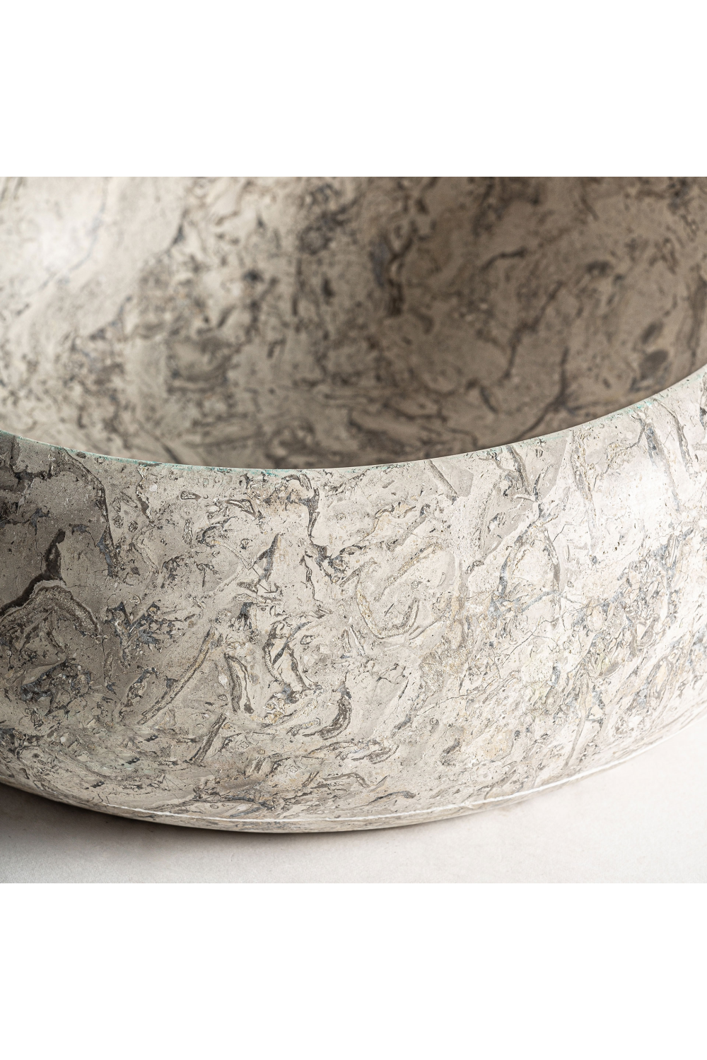 Gray Marble Round Bathroom Sink | Vical Home Spica | Oroatrade.com