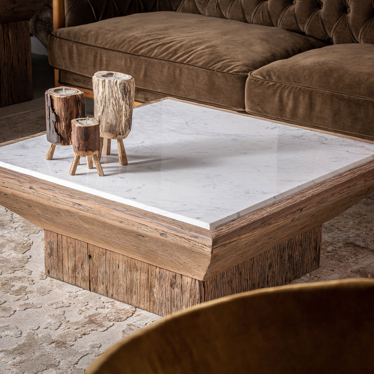   Modern furniture - White Marble Top Coffee Table - www.oroa.com | Oroa.com