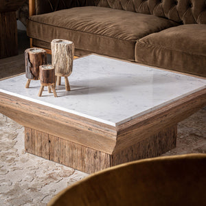   Modern furniture - White Marble Top Coffee Table - www.oroa.com | Oroa.com