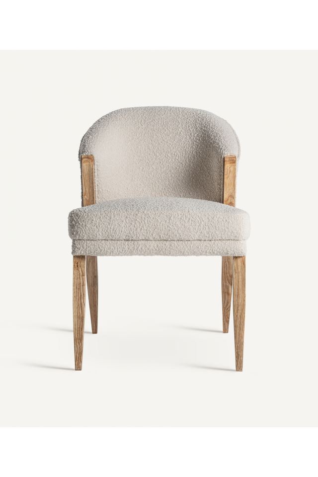 Pine Framed Bouclé Dining Chair | Vical Home Pratti | Oroa.com