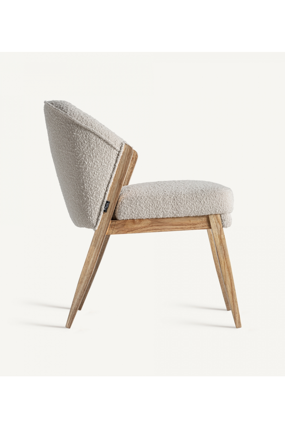 Pine Framed Bouclé Dining Chair | Vical Home Pratti | Oroa.com