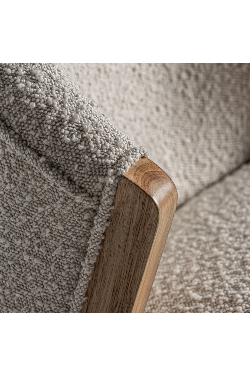 Pine Framed Bouclé Dining Chair | Vical Home Pratti | Oroa.com