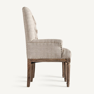   Beige Fabric Tufted Sofa | Oroa.com