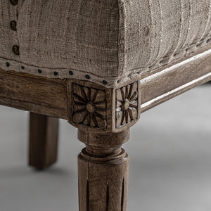   Beige Fabric Tufted Sofa | Oroa.com