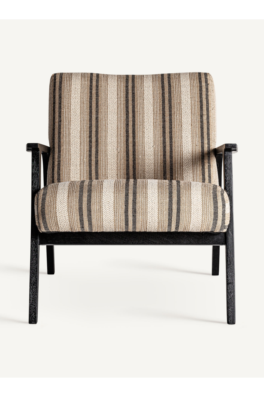 Beige Striped Lounge Armchair | Vical Home Nuk | Oroatrade.com