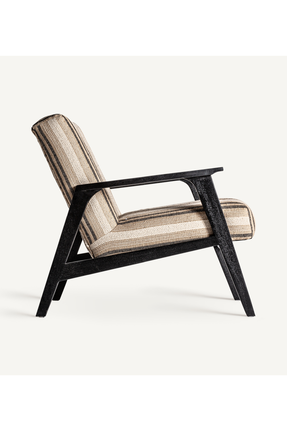 Beige Striped Lounge Armchair | Vical Home Nuk | Oroatrade.com