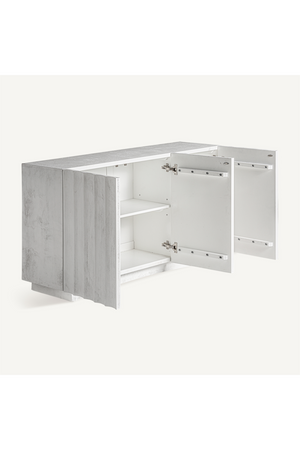 White Cement 3-Door Sideboard | Vical Home Mulcey | Oroa.com