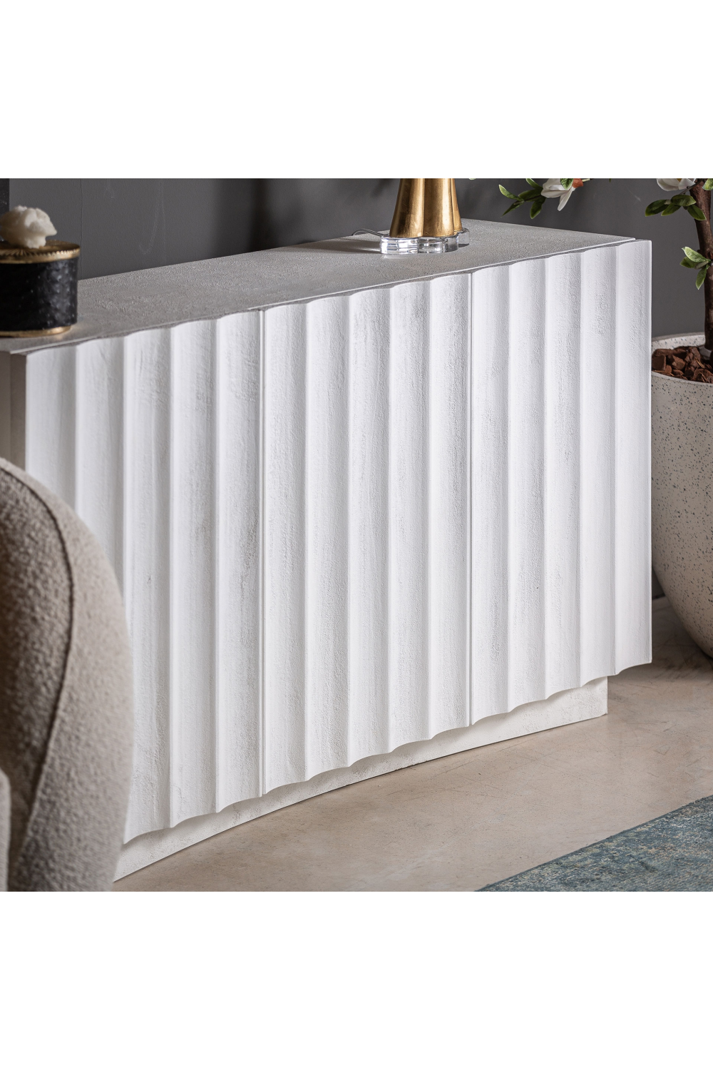 White Cement 3-Door Sideboard | Vical Home Mulcey | Oroa.com