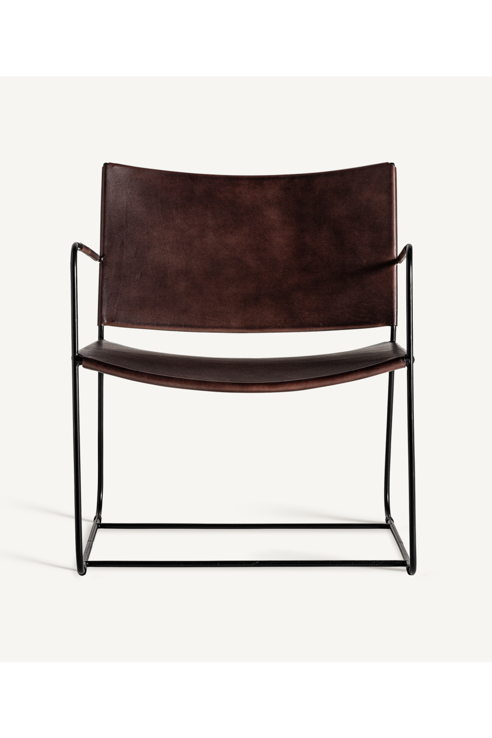 Brown Leather Covered Armchair | Vical Home Zell | Oroatrade.com