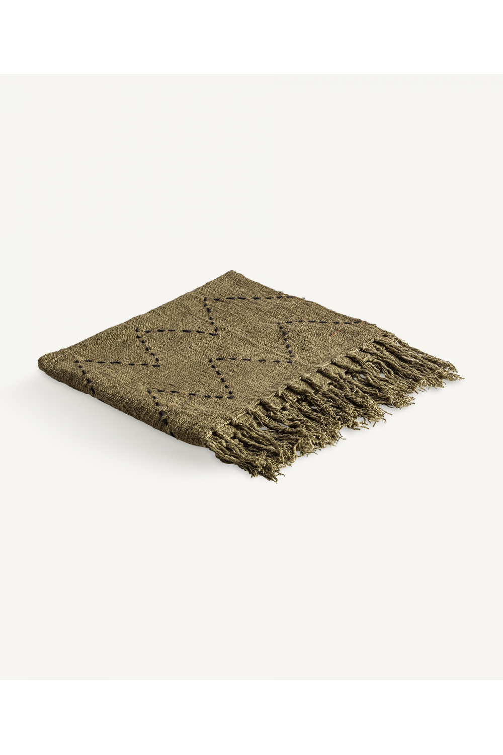 Brown Cotton Throw Blanket | Vical Home Clancy | Oroatrade.com