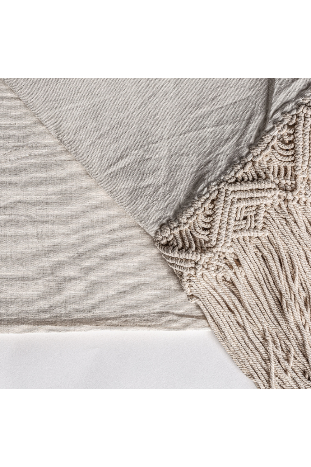 White Cotton Throw Blanket | Vical Home Clancy | Oroatrade.com