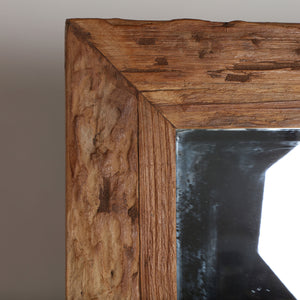  Teak Wood Square Mirror | Oroa.com