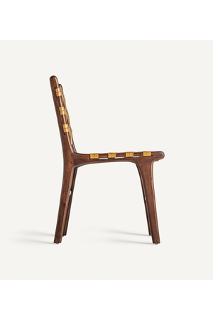 Yellow Leather Dining Chair (2) | Vical Home Strand | Oroa.com