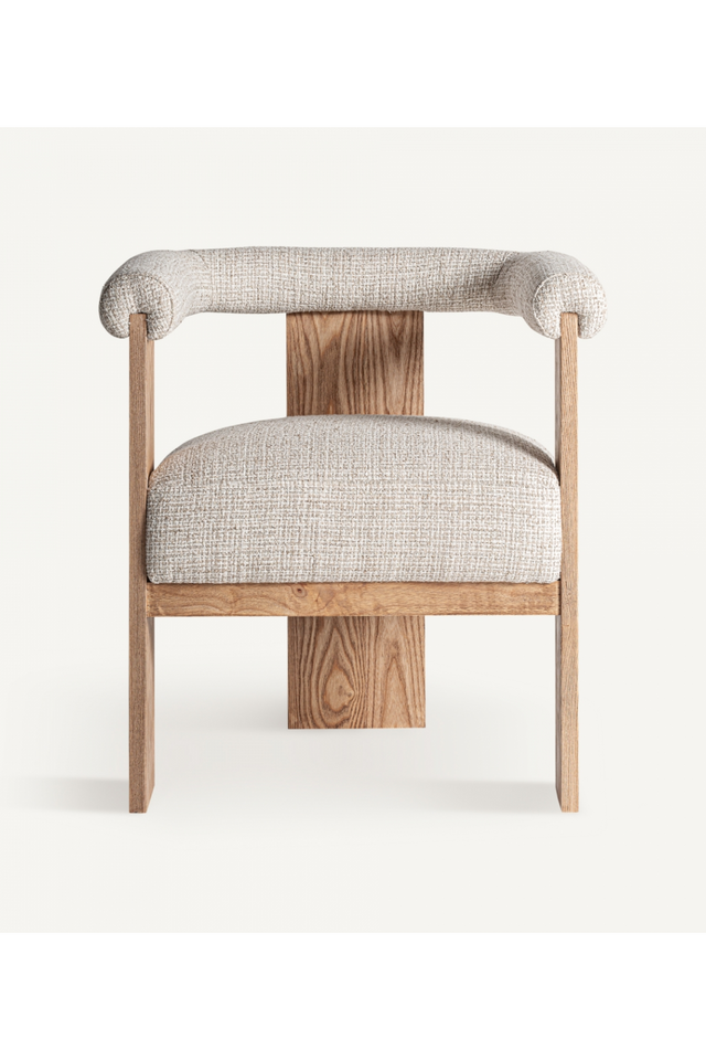 Natural Oak Curved Accent Chair | Vical Home Ustka | Oroa.com
