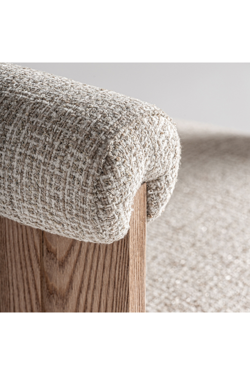 Natural Oak Curved Accent Chair | Vical Home Ustka | Oroa.com