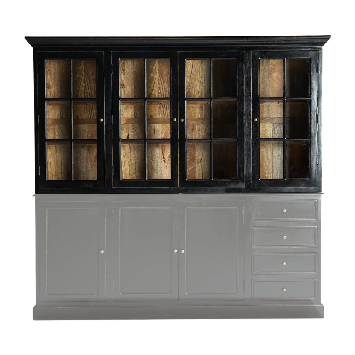   Modern European furniture - Black Wooden Modular Display Cabinet - www.oroa.com | Oroa.com