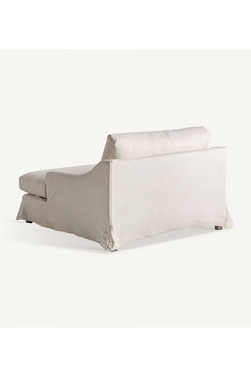 Off-white Skirted Chaise Longue | Vical Home Kemence | Oroa.com