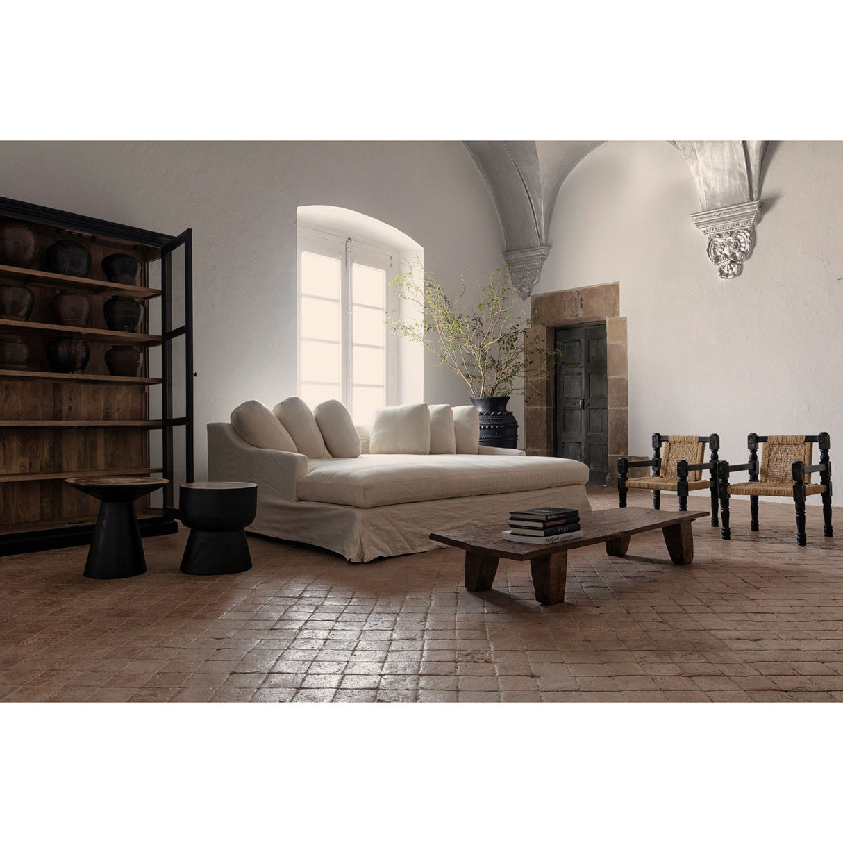   Cream Fabric Sofa | Oroa.com