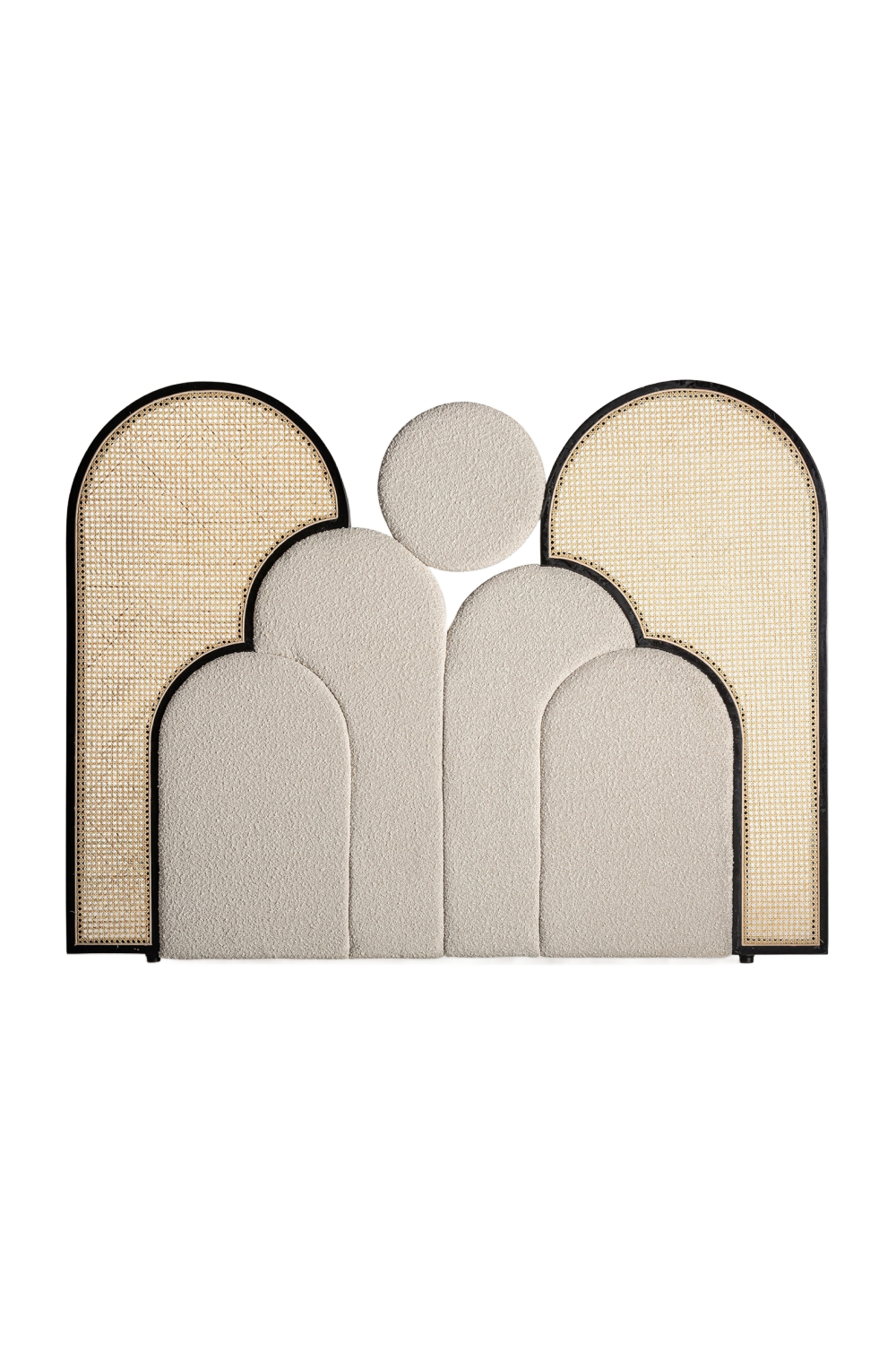 Bouclé and Rattan Headboard | Vical Home Prati | Oroa.com