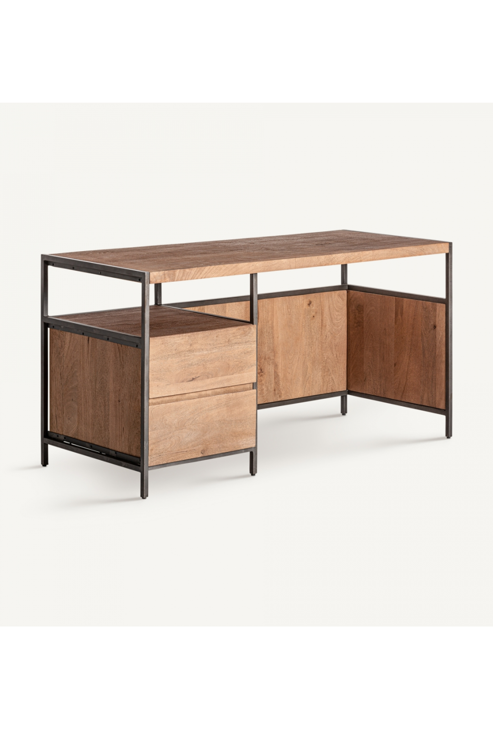 Mango Wood 2-Drawer Desk | Vical Home Killeany | Oroa.com