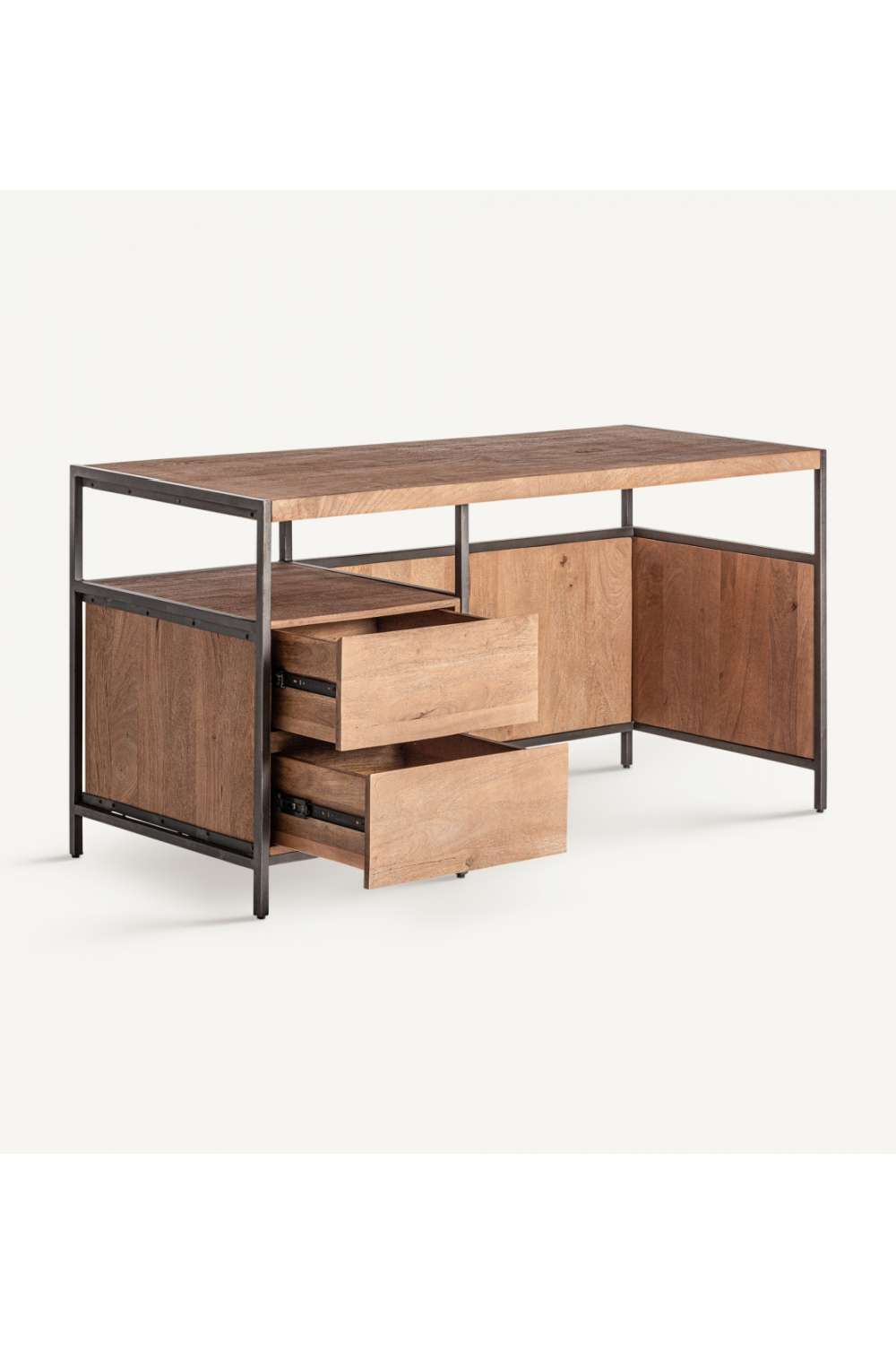 Mango Wood 2-Drawer Desk | Vical Home Killeany | Oroa.com