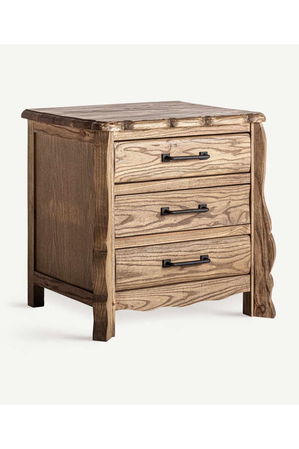 3-Drawer Elm Bedside Table | Vical Home Brixton | Oroa.com
