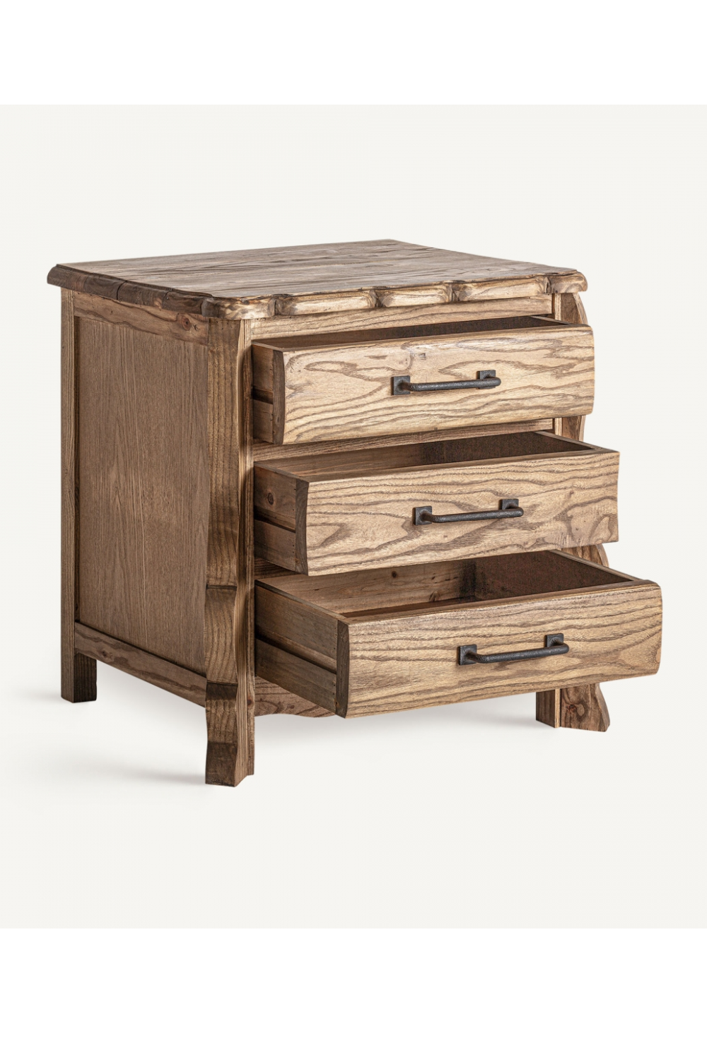 3-Drawer Elm Bedside Table | Vical Home Brixton | Oroa.com