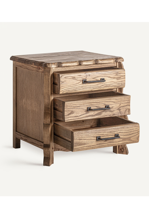 3-Drawer Elm Bedside Table | Vical Home Brixton | Oroa.com