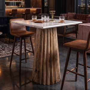   White Square Bar Table | Oroa.com