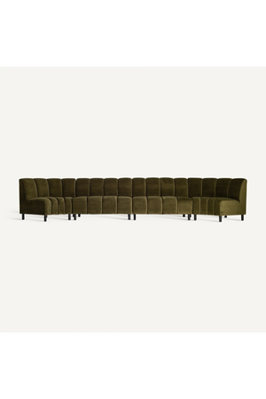 Green Velvet Corner Sofa | Vical Home Shul | Oroa.com