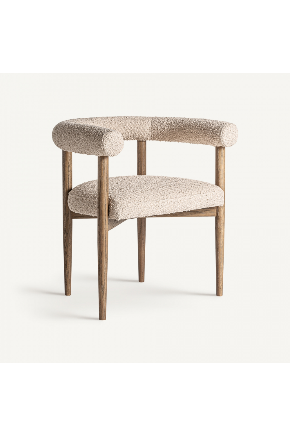 Ash Framed Curve Accent Chair | Vical Home Bullay | Oroatrade.com