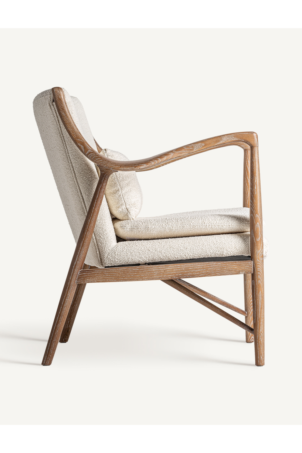 Ash Framed Bouclé Armchair | Vical Home Morbach | Oroatrade.com