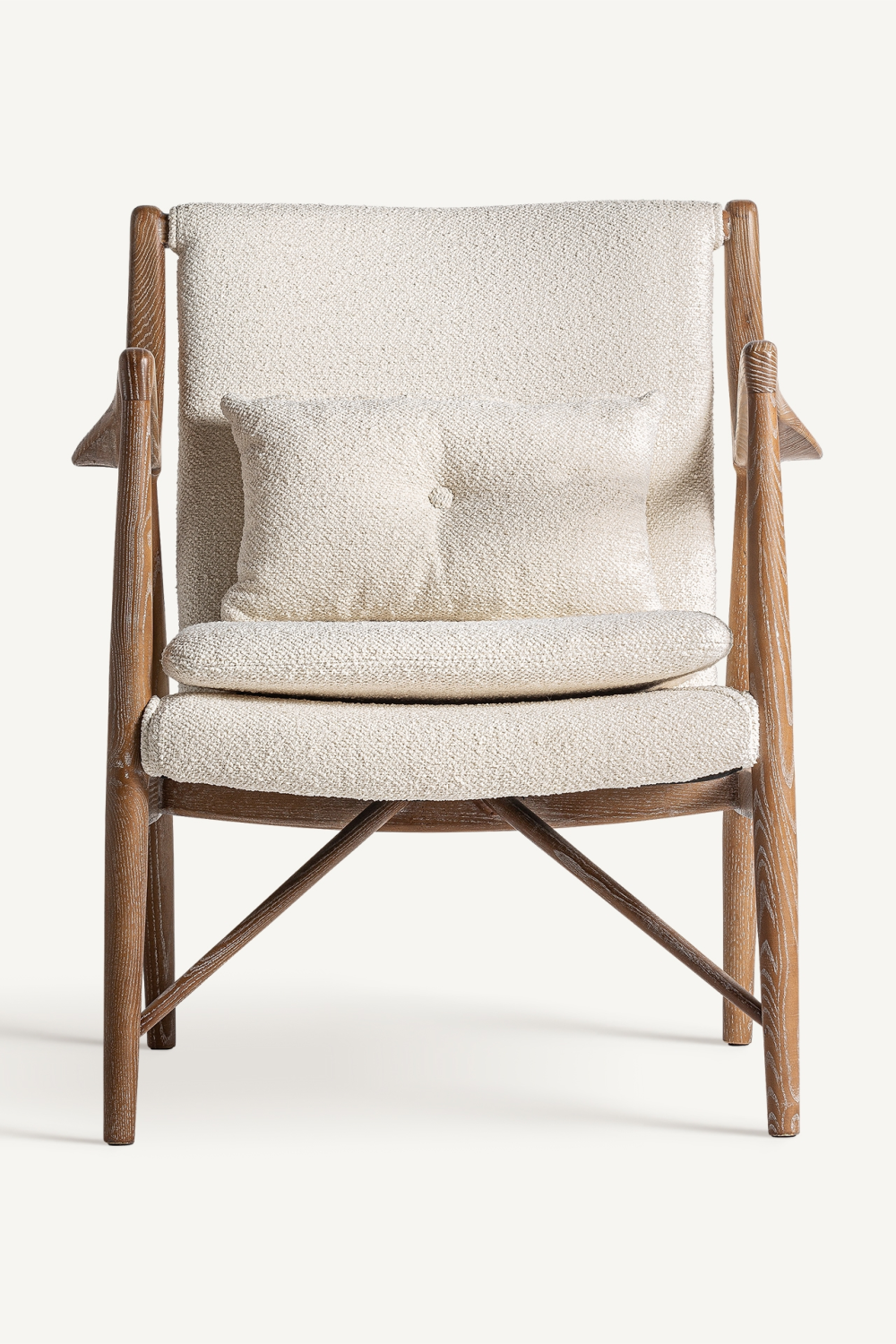 Ash Framed Bouclé Armchair | Vical Home Morbach | Oroatrade.com