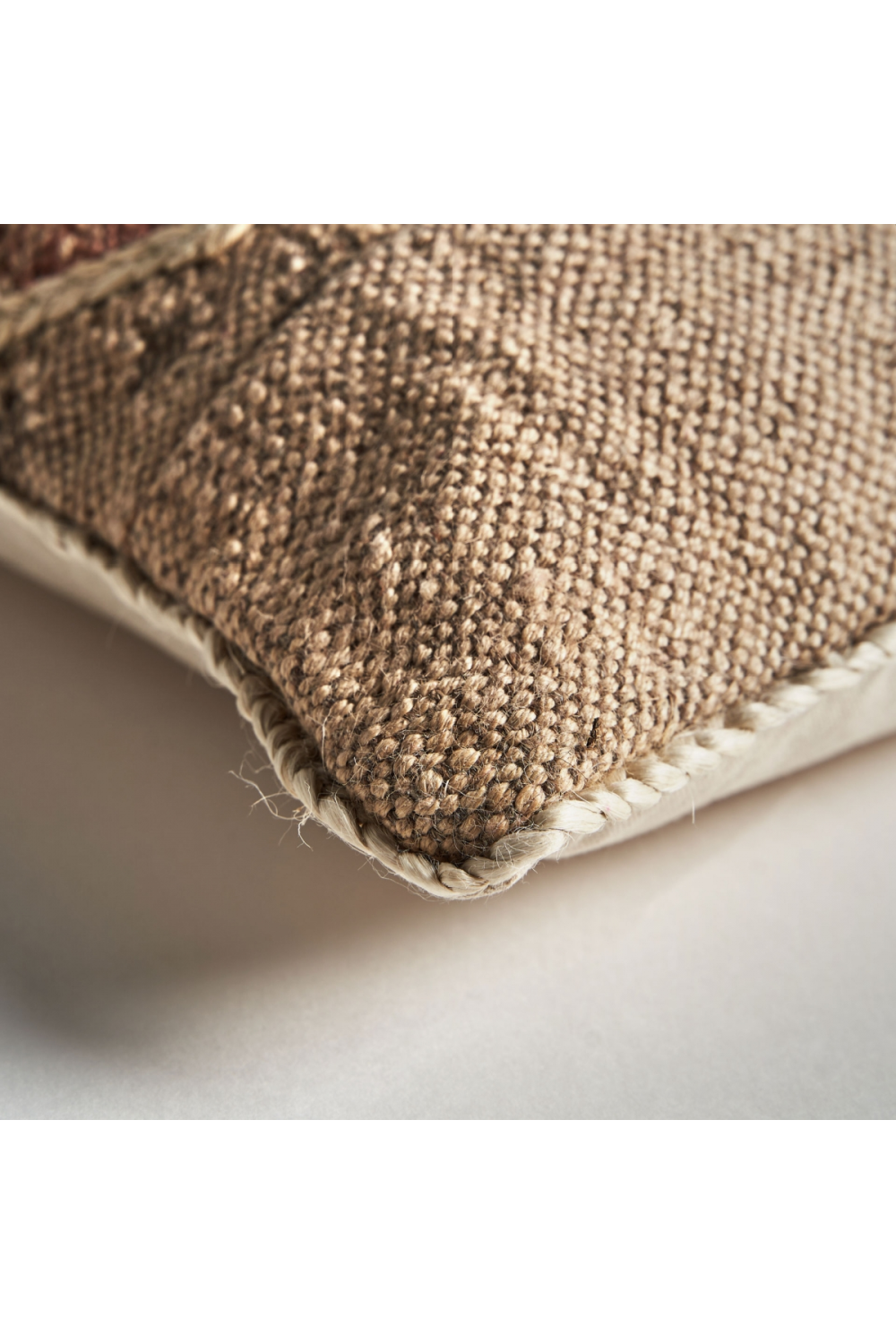 Brown Jute Rectangular Cushion | Vical Home Elgen | Oroatrade.com