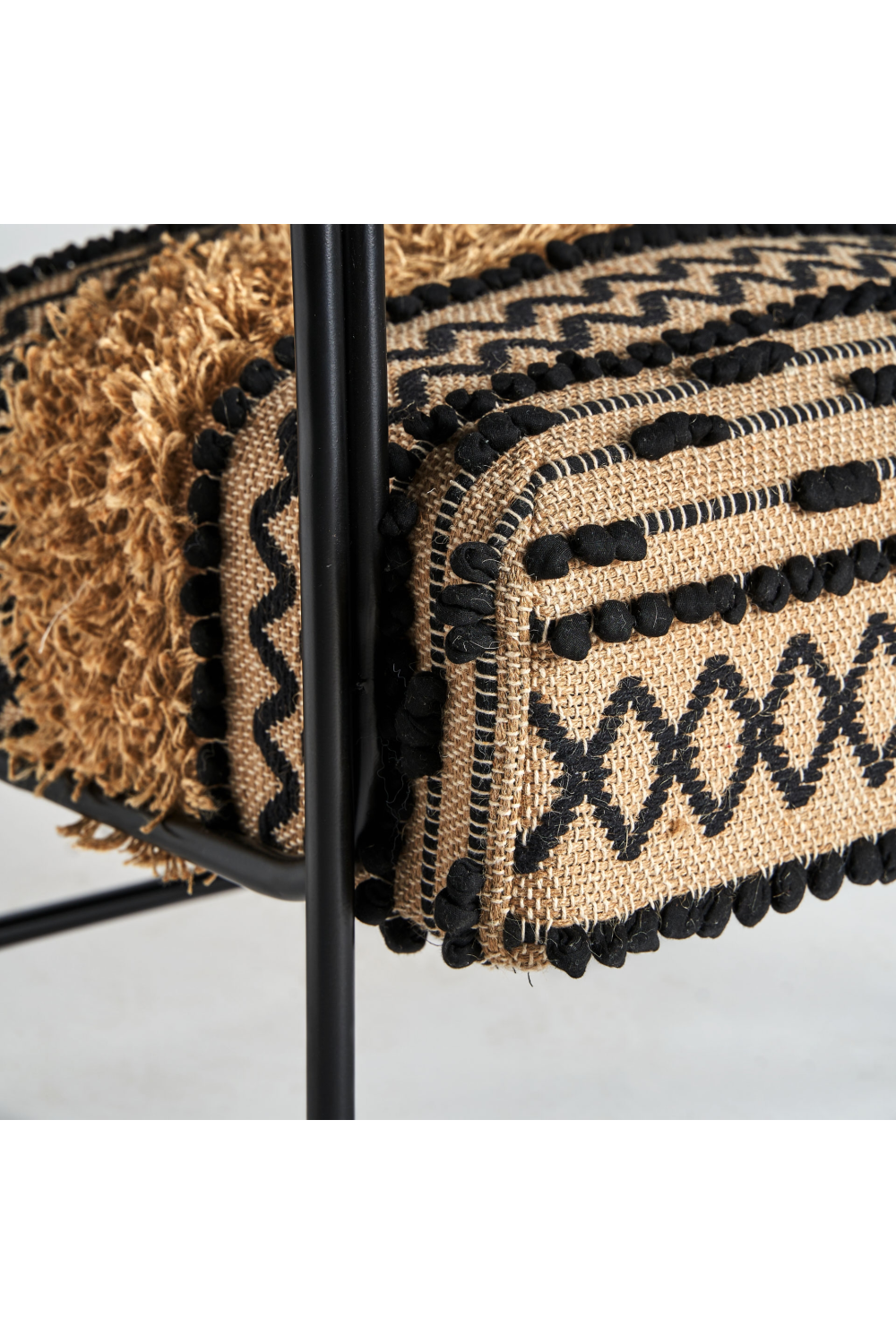 Patterned Jute Accent Armchair | Vical Home Keith | Oroatrade.com