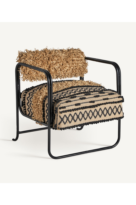 Patterned Jute Accent Armchair | Vical Home Keith | Oroa.com