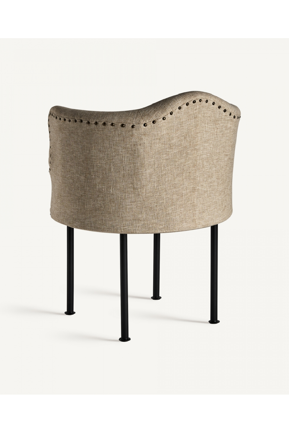 Studded Jute Beige Armchair | Vical Home Crovie | Oroatrade.com