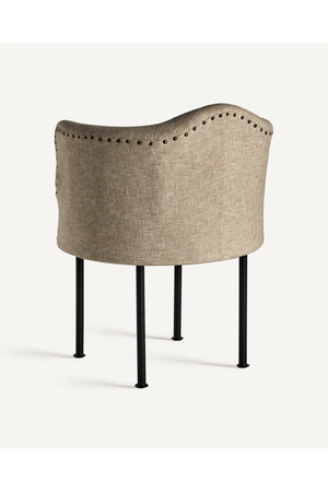 Studded Jute Beige Armchair | Vical Home Crovie | Oroa.com