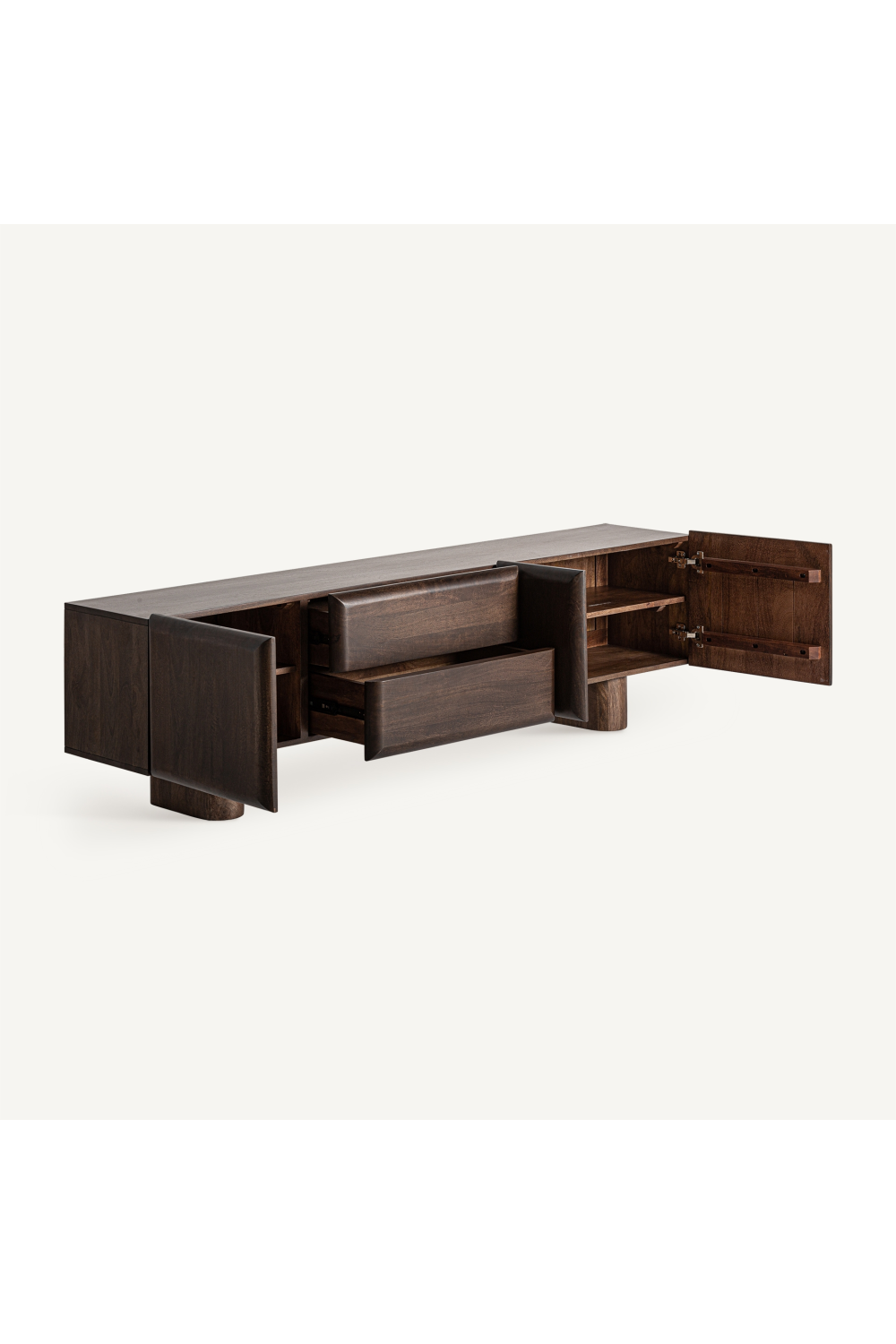 Mango Wood 3-Door Media Unit | Vical Home Craigh | Oroa.com