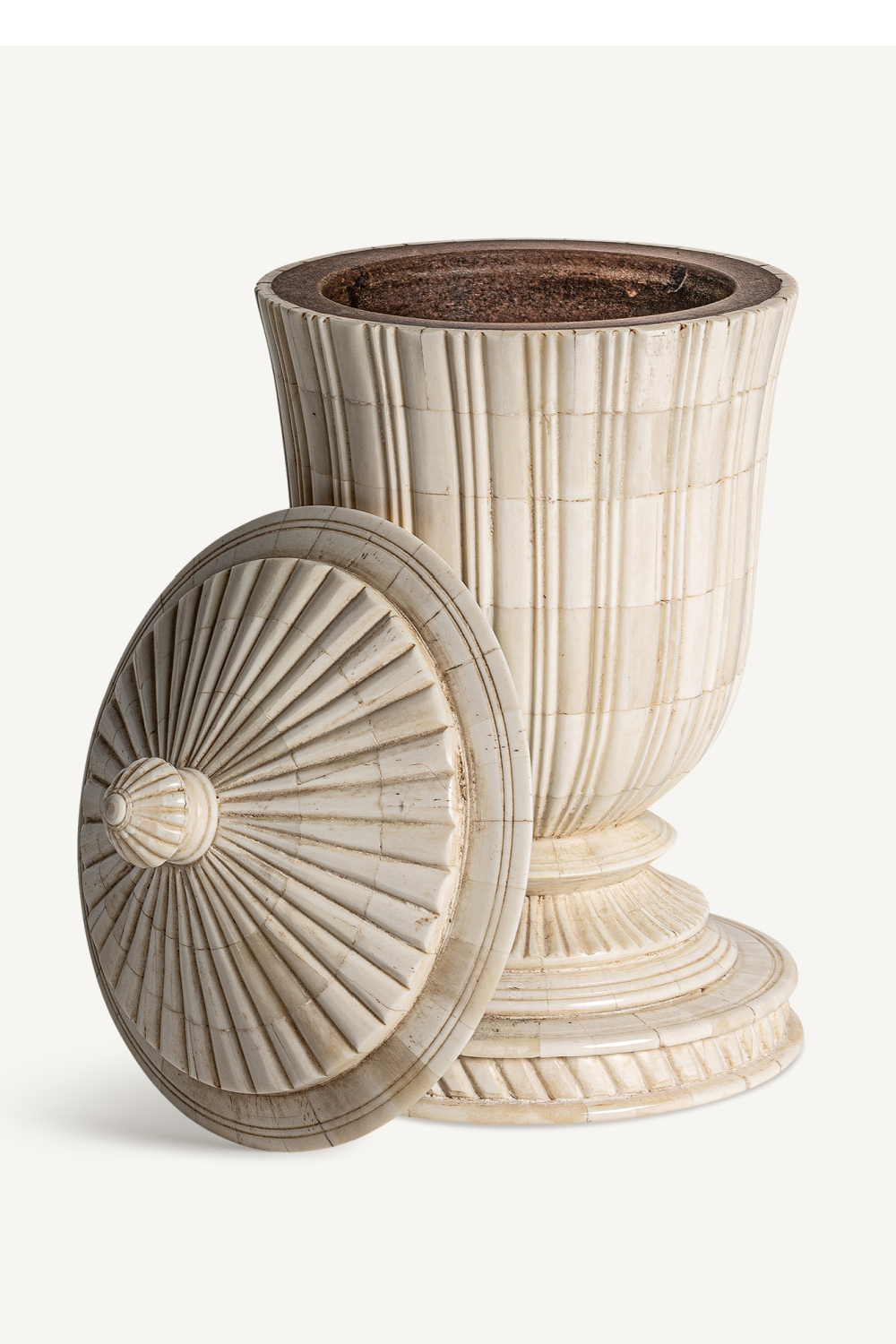 Ivory Colored Lidded Vase | Vical Home Jarek | Oroatrade.com