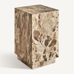   Beige Marble Side Table | Oroa.com