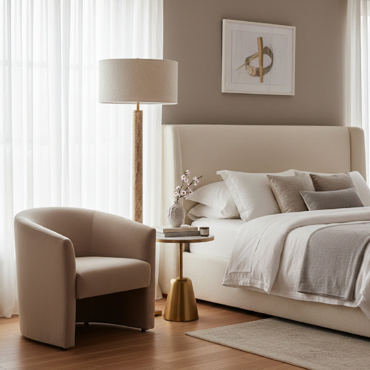   Marble Stem Floor Lamp | Oroa.com