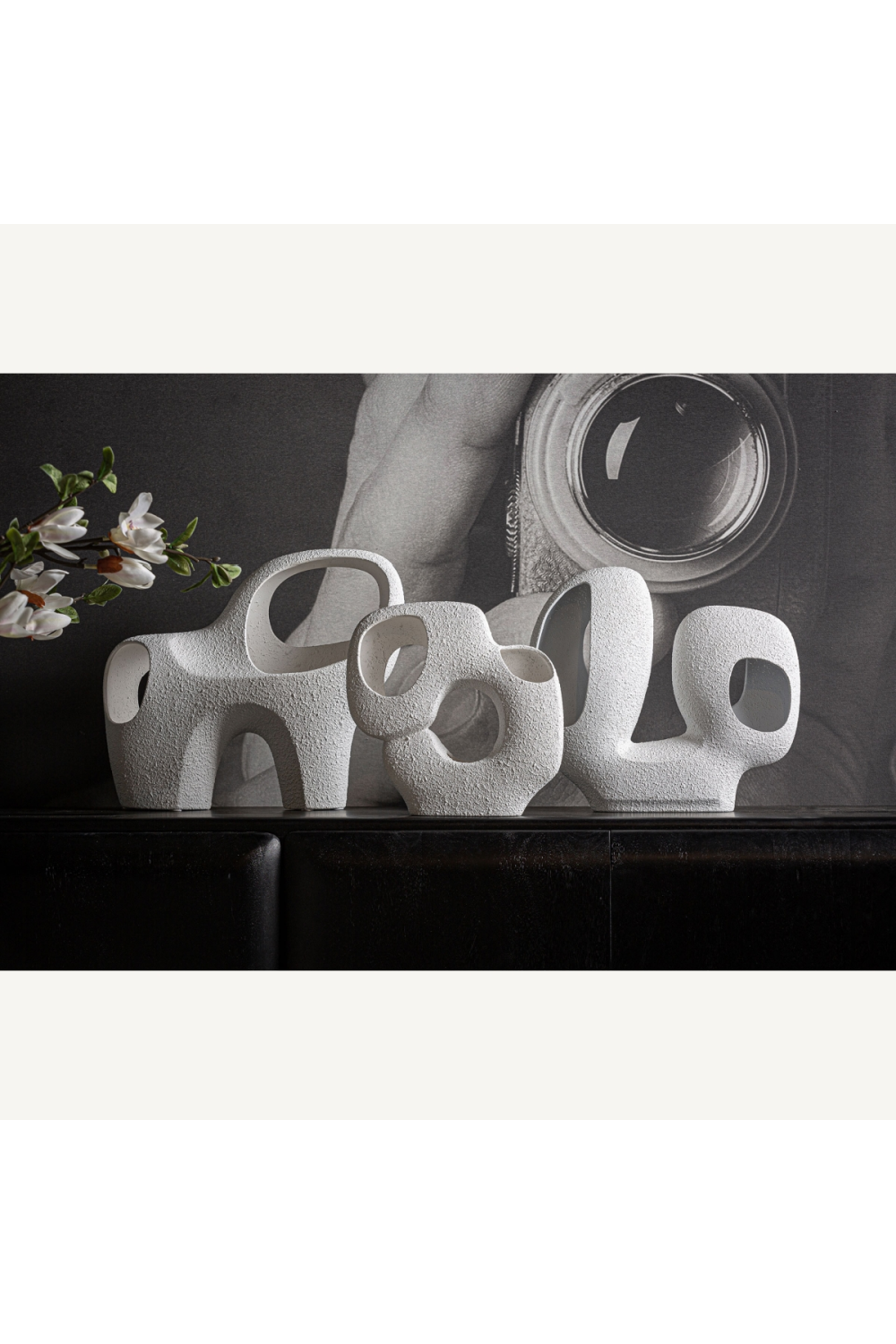 White Ceramic Abstract Decor Figure | Vical Home Gissel | Oroa.com