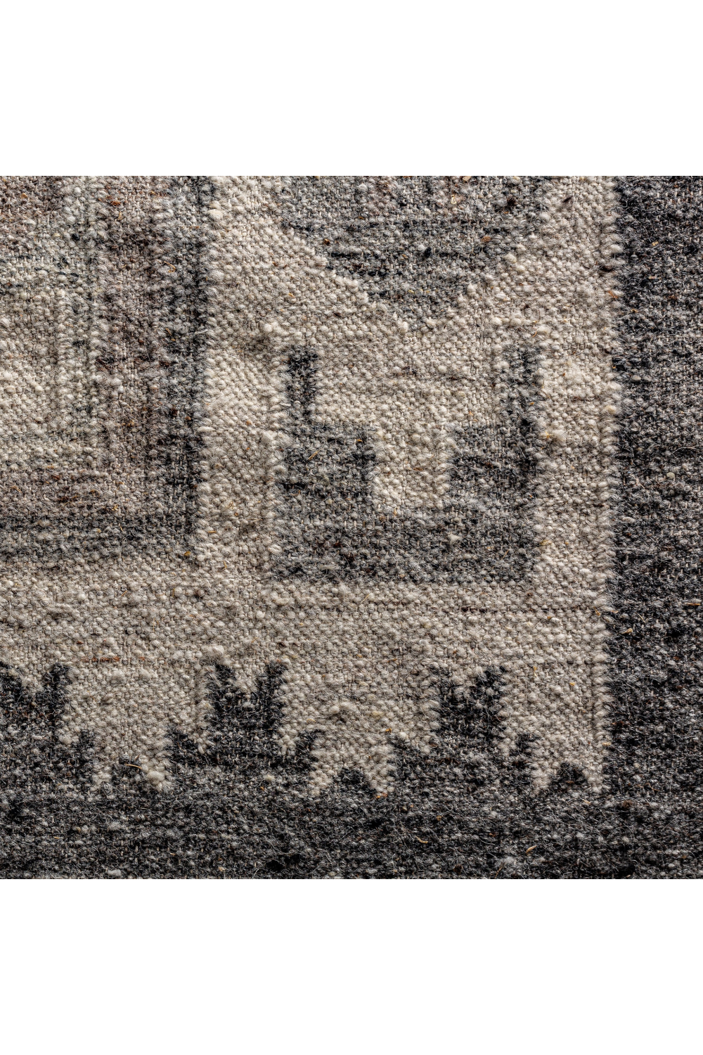 Gray Wool Fringed Rug 10' x 6'6" | Vical Home Kiara | Oroa.com